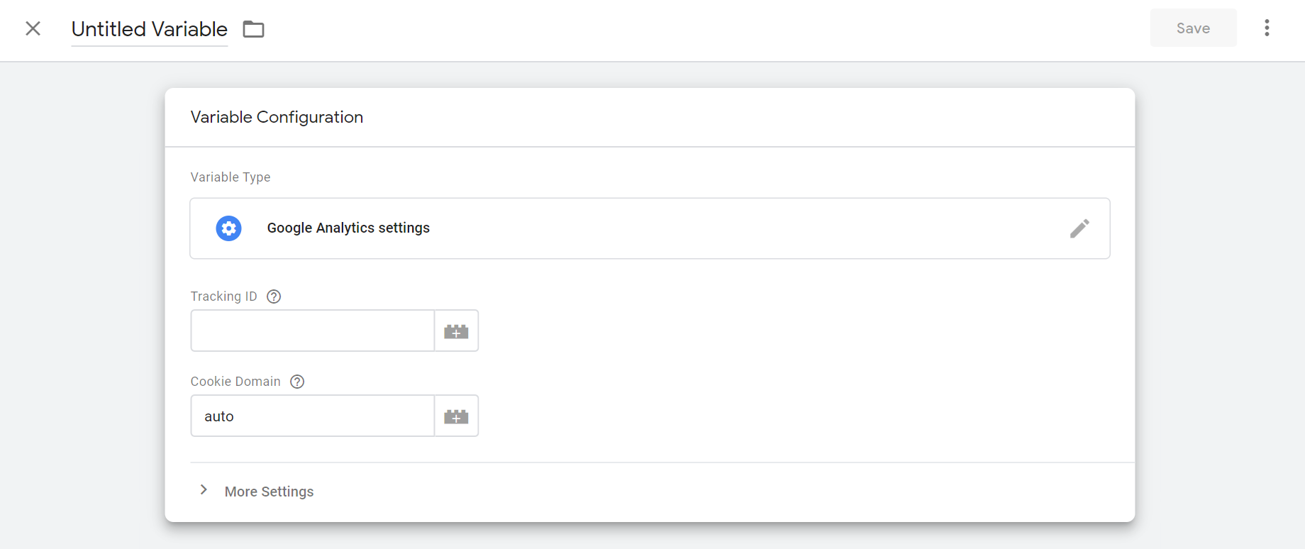 Google tag manager variable form