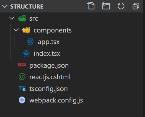 Folder Structure for reactjs in asp.net core